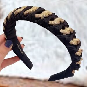 HAIR ACCESSORY HEADBAND BIG GOLD CHAIN